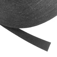 Klettband BTB, 12,7 mm, schwarz, Rolle 22,9 m, Velcro