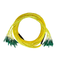 Breakout-Kabel, 48-polig, SM, G657A1, LC/APC (Fanout-Länge 1,6m)-LC/APC (Fanout-Länge 1,6m), CPR Dca, gelb, 30m