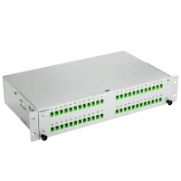 Patchpanel LWL, 2HE, leer, 19 Zoll, grau, Fibrain