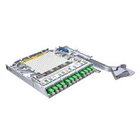 LISA-Faserträger, SM, 12x SC/APC simplex, 12x Pigtails, DIN, Heatshrink