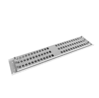 Frontplatte Patchpanel LWL, 2HE, 72× SC Simplex, 19 Zoll, grau, Fibrain
