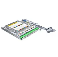 LISA-Faserträger, SM, 18x LC/APC duplex, 36x Pigtails, DIN, Heatshrink