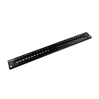 Frontplatte Patchpanel LWL, 1HE, 24× SC Simplex, 19 Zoll, schwarz, Fibrain