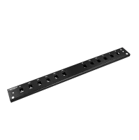 Frontplatte Patchpanel LWL, 1HE, 12× SC Simplex, 19 Zoll, schwarz, Fibrain