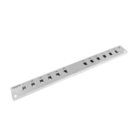 Frontplatte Patchpanel LWL, 1HE, 12× SC Simplex, 19 Zoll, grau, Fibrain