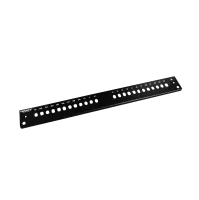 Frontpanel Patchpanel LWL, 1HE, 24x ST, 19 Zoll, schwarz, Fibrain