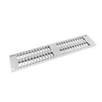 Frontplatte Patchpanel LWL, 2HE, 48× SC Duplex, 19 Zoll, grau, Fibrain