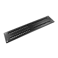 Frontpanel Patchpanel LWL, 2HE, 48x SC simplex, 19 Zoll, schwarz, Fibrain