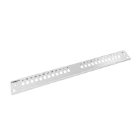 Frontplatte Patchpanel LWL, 1HE, 24× ST, 19 Zoll, grau, Fibrain