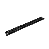 Frontplatte Patchpanel LWL, 1HE, 12× SC Simplex, 19 Zoll, schwarz, Fibrain