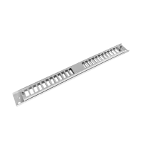 Frontplatte Patchpanel LWL, 1HE, 24× SC Duplex, 19 Zoll, grau, Fibrain