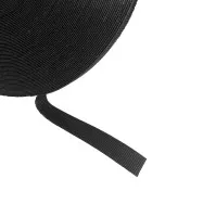 Klettband BTB, 12,7 mm, schwarz, Rolle 22,9 m, Velcro
