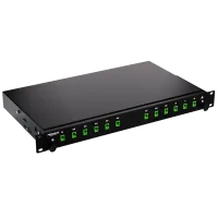 Patchpanel LWL, 1 HE, leer, 19 Zoll, schwarz, Fibrain