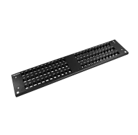 Frontplatte Patchpanel LWL, 2HE, 72× SC Simplex, 19 Zoll, schwarz, Fibrain