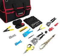 Werkzeugtasche komplett, FTTH, Glasfaser-Installateur