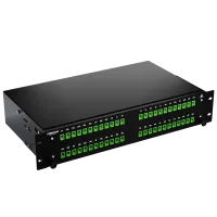 Patchpanel LWL, 2HE, leer, 19 Zoll, schwarz, Fibrain