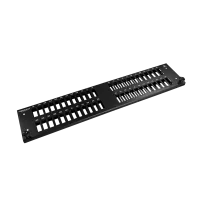 Frontplatte Patchpanel LWL, 2HE, 48× SC Duplex, 19 Zoll, schwarz, Fibrain