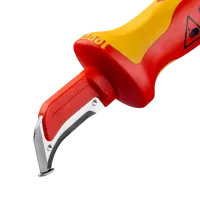 Kabelmesser, mit Gleitschuh, 180mm, VDE, Knipex